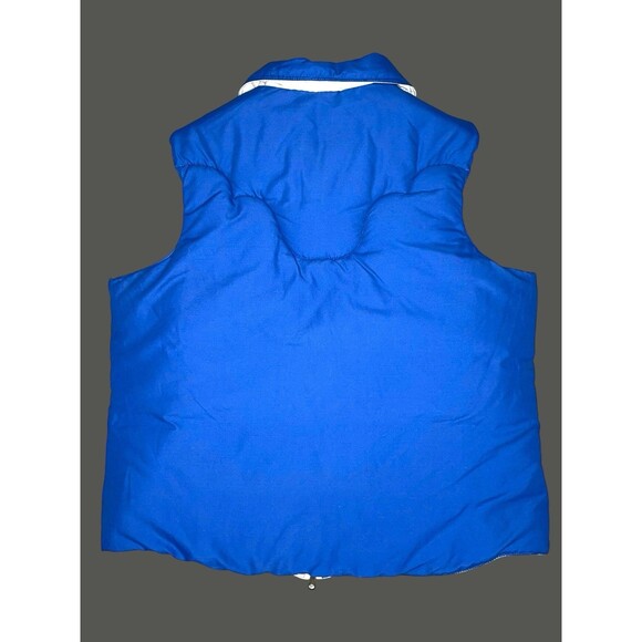 Roper Reversible Quilted Puffer Vest Size XL White Blue Embroidered Western Barn - Picture 9 of 11